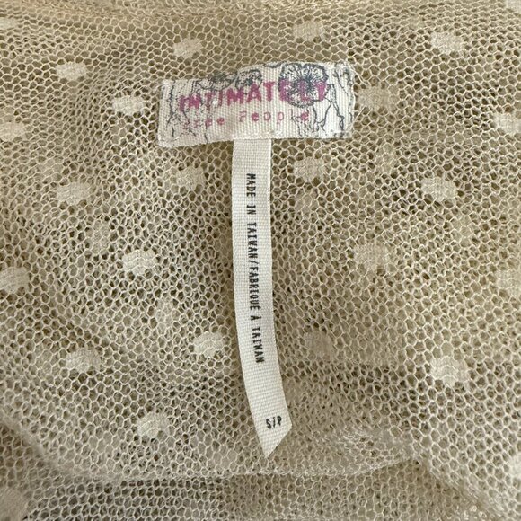 Intimately Free People Sheer Lace Midi Dress Women's Small Cream Boho Festival - Picture 12 of 14